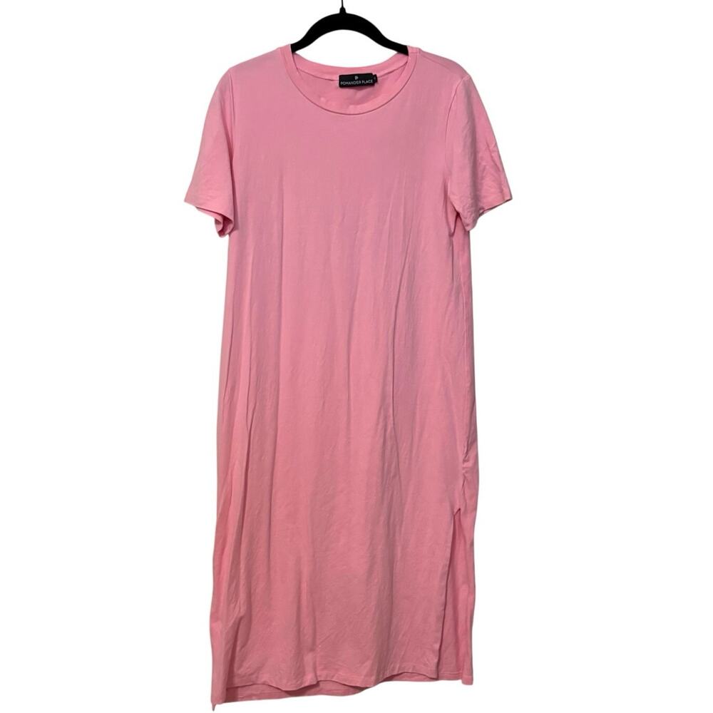 Tuckernuck Pomander Place Pink Short Sleeve Maggie T Shirt Midi Dress Size Small